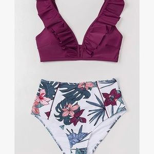 High waisted bikini bottom